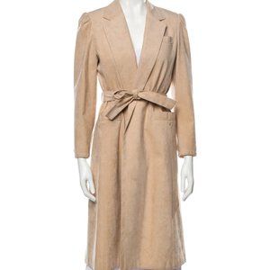 I.MAGNIN Suede Trench Coat